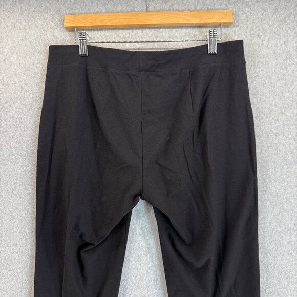 Eileen Fisher Womens Black Stretch Pants Viscose Blend Slim Leg Size Medium - Picture 6 of 12